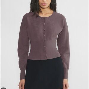 Aritzia Wilfred Golightly Smoked Plant Button Up Cardigan Sweater